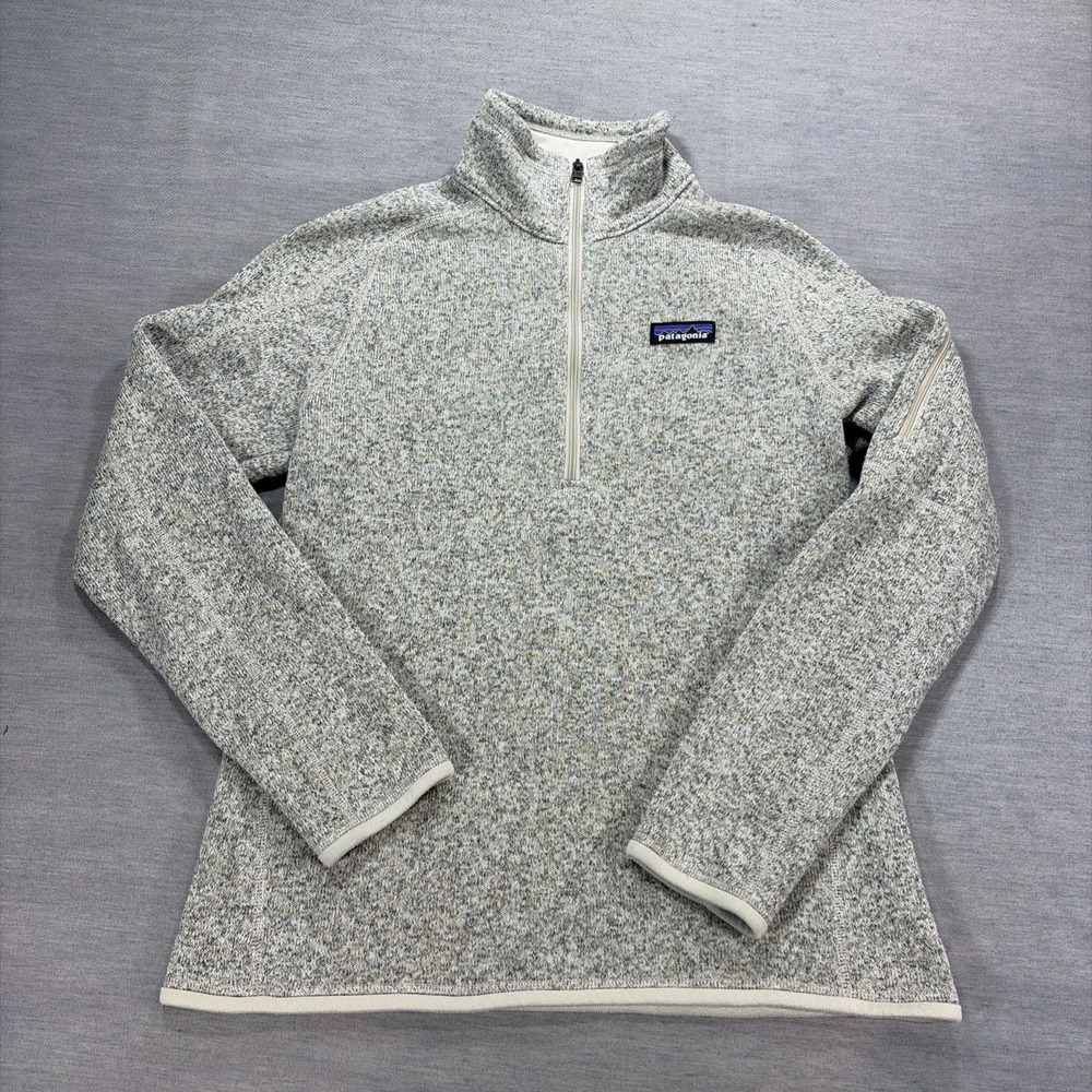 Patagonia Better Sweater Fleece Jacket 1/4 Zip Gray Oatmeal Women's Medium